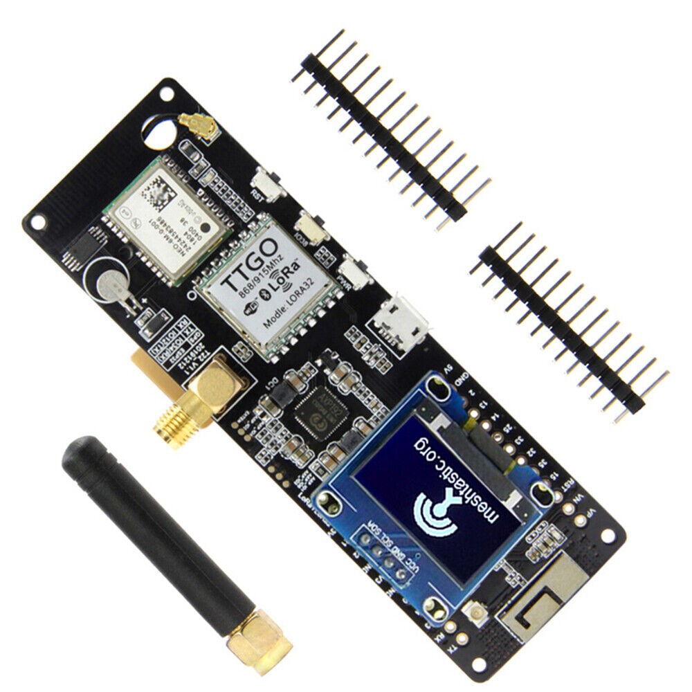 Meshtastic T-Beam V1.1 WiFi BLE Lora ESP32 GPS 18650 Battery Holder With OLED