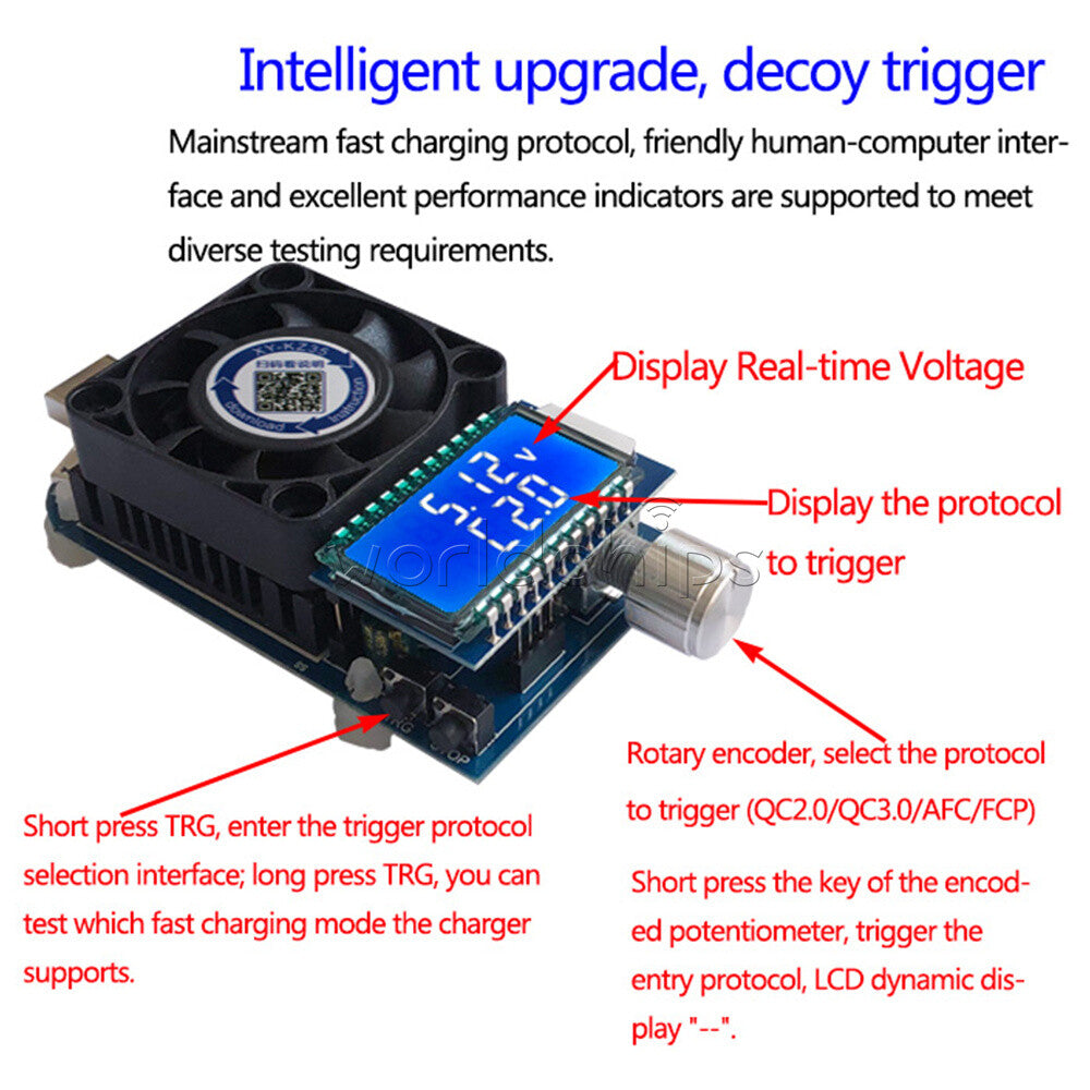 DC4-25V 5A 35W / 4A 25W Constant Current Electronic Load Power Supply Meter