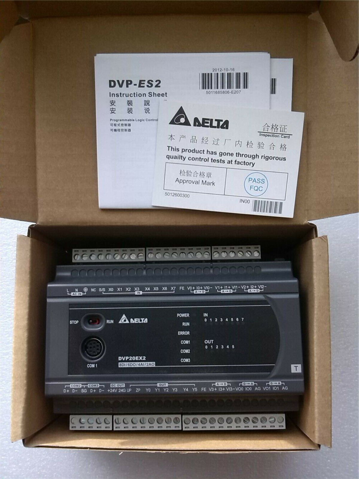 1pcs  Delta DVP20EX200T PLC Processors