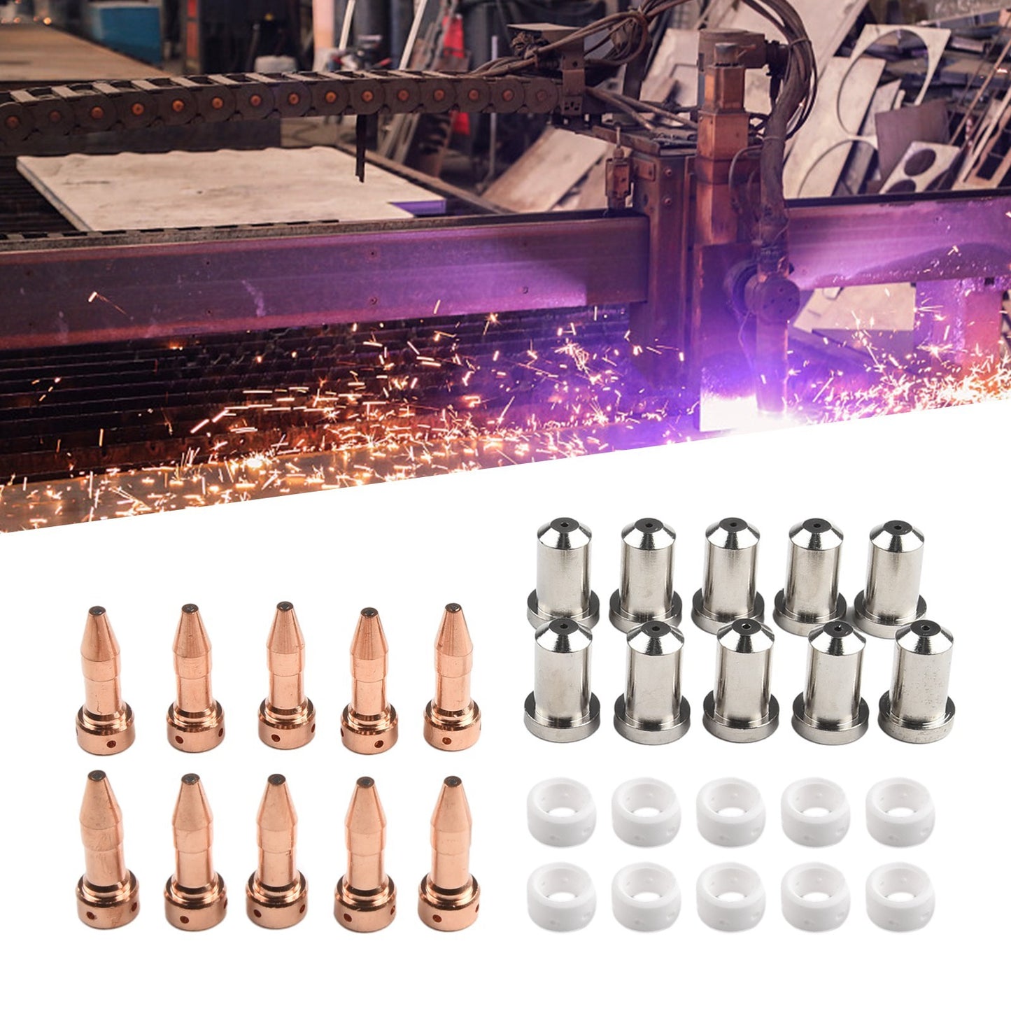 PT2327 Plasma Cutter Consumables Electrode Tip Nozzle Pack 33366XL 33367 33418