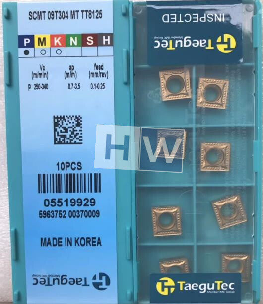 Box/10PCS Taegutec CNC blade SCMT09T304-MT TT8125