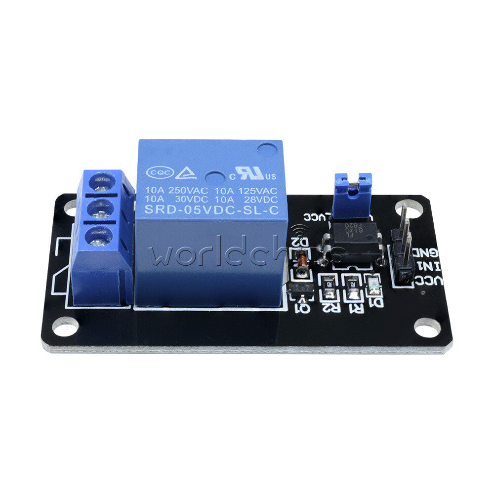 10PCS One 1 Channel Isolated Relay Module 5V With Optocoupler For Arduino