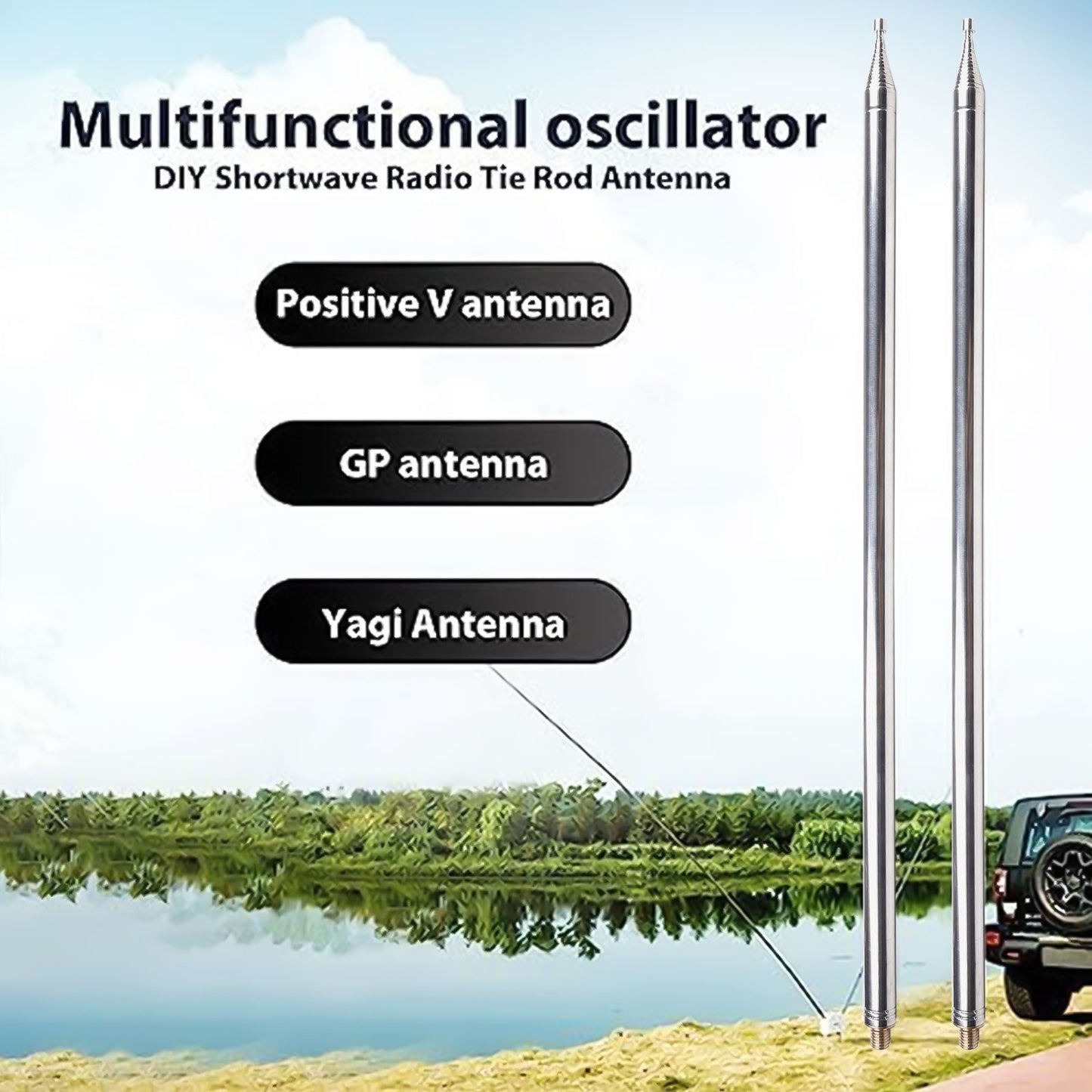 5.6M/18.4FT For GP Telescopic Antenna/Ham Radio Shortwave Antenna/Yagi-Antenna