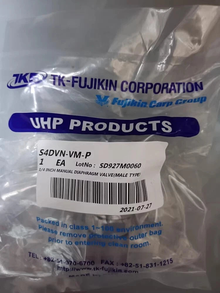 1pcs TK-Fujikin low-pressure manual diaphragm valve 1/4 S4DVN-VM-P#P