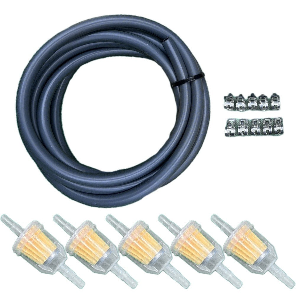 Lawn Mower Parts Fuel Line Hose Kit 1/4 Inch Black For Tecumseh Small Engine Set