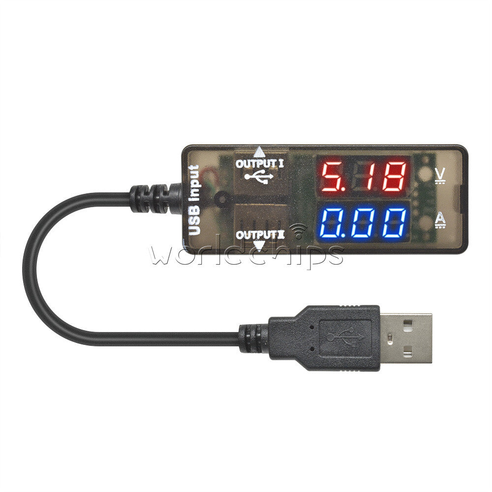 4pcs Red+Blue 0.28″ LED USB Charge Doctor Voltage Current Power Meter Tester