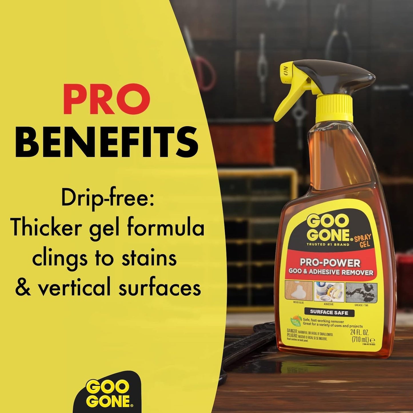 Pro-Power Spray Gel Adhesive Remover - Surface Safe, Great Cleaner, No Harsh Odo