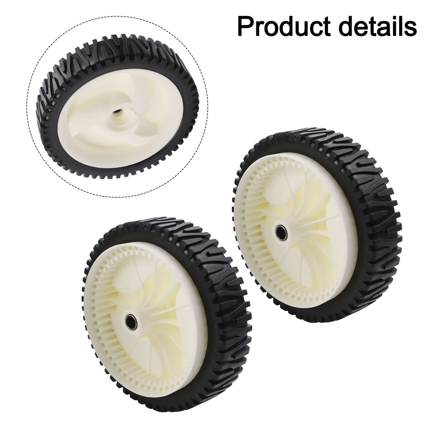 8 Inch Lawn Mower Wheel Set for Improved Stability and Performance in Lawn Care