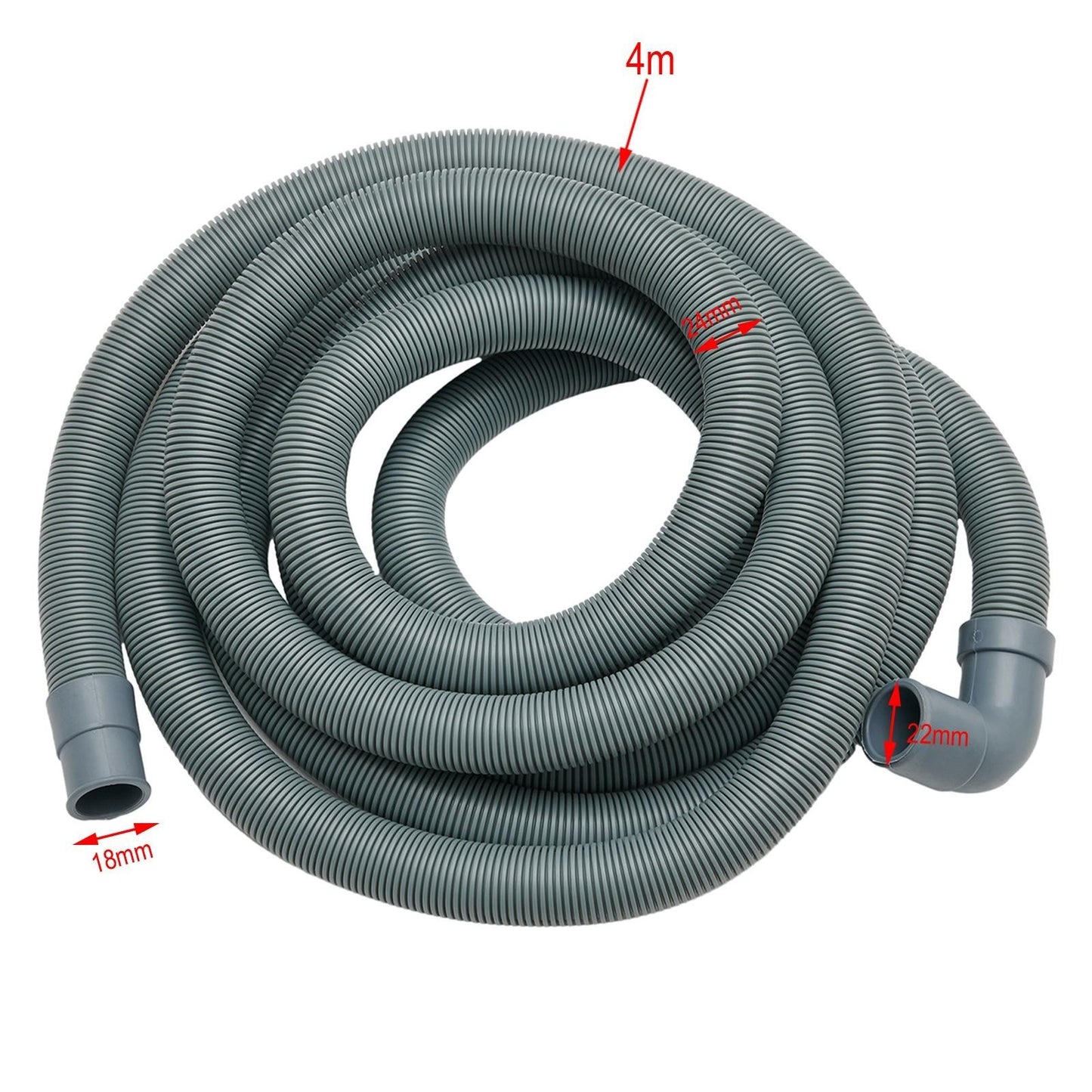 Washing Machine Hose Water Fill Pipe / Drain Outlet Hose Extension Kit 157.5