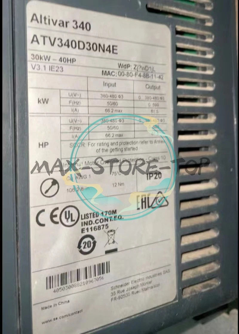 1 PC  TESTED Schneider ATV340D30N4E Inverter Fast Shipping
