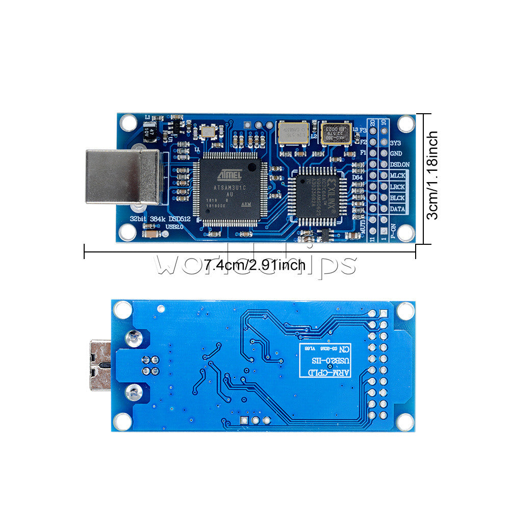 DU1 USB to IIS card base on Amanero usb iis card support dsd512,32b 384K Module