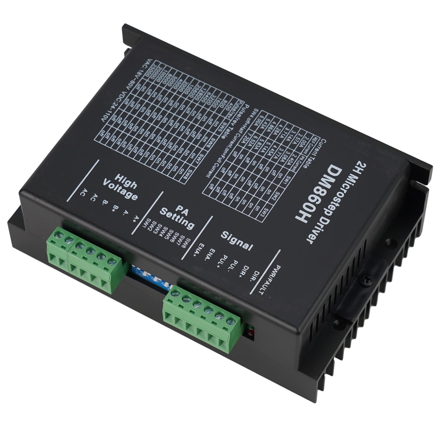 DM860H Digital Stepper Motor Driver with Cooling Fan Up to 128 Subdivisions