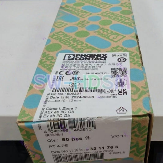 50PCS  for Phoenix Contact PT 4-PE 3211766 Direct Plug-in Grounding Terminal