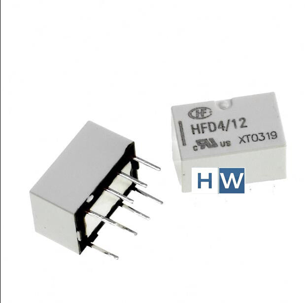10Pcs  Hongfa Inline Relay HFD4/3 HFD4/5 HFD4/12 HFD4/24 Relay 3V 5V 12V 24V