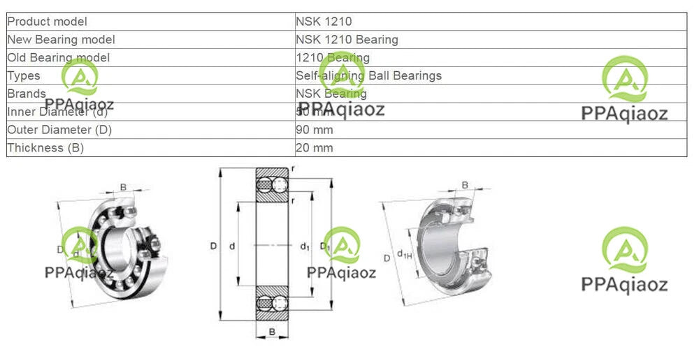 1PC NSK 1210 Self-Aligning Ball Bearings 50x90x20mm #P
