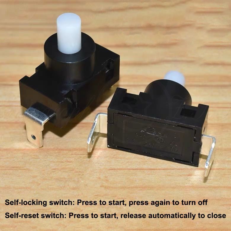 Universal Self-Lock Self-Reset Power Key KAG-01C Switch For Vacuum Cleaner Fix
