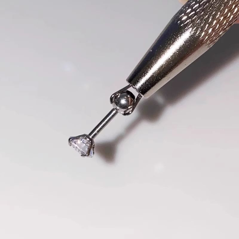 3x/Lot Jewelers Nail Artists Tweezers 4-Claw Clamp Gemstone Holding Tool