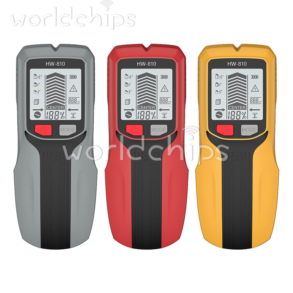 6-in-1 Stud Finder Wall Scanner LCD Display Detector for Wood AC Metal detection