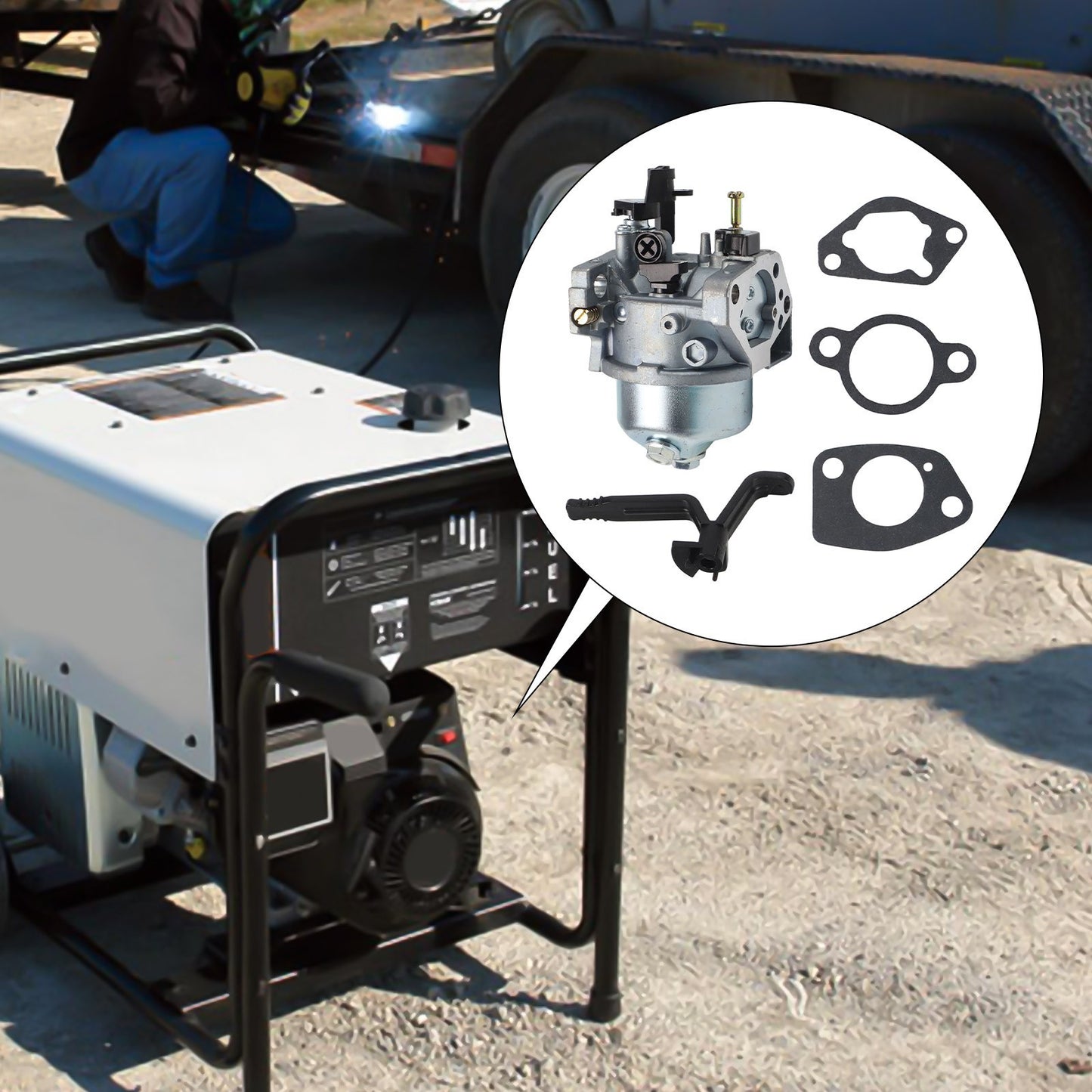 Carburetor Kit for Harbor For Champion 145 Welder Generator with Gaskets