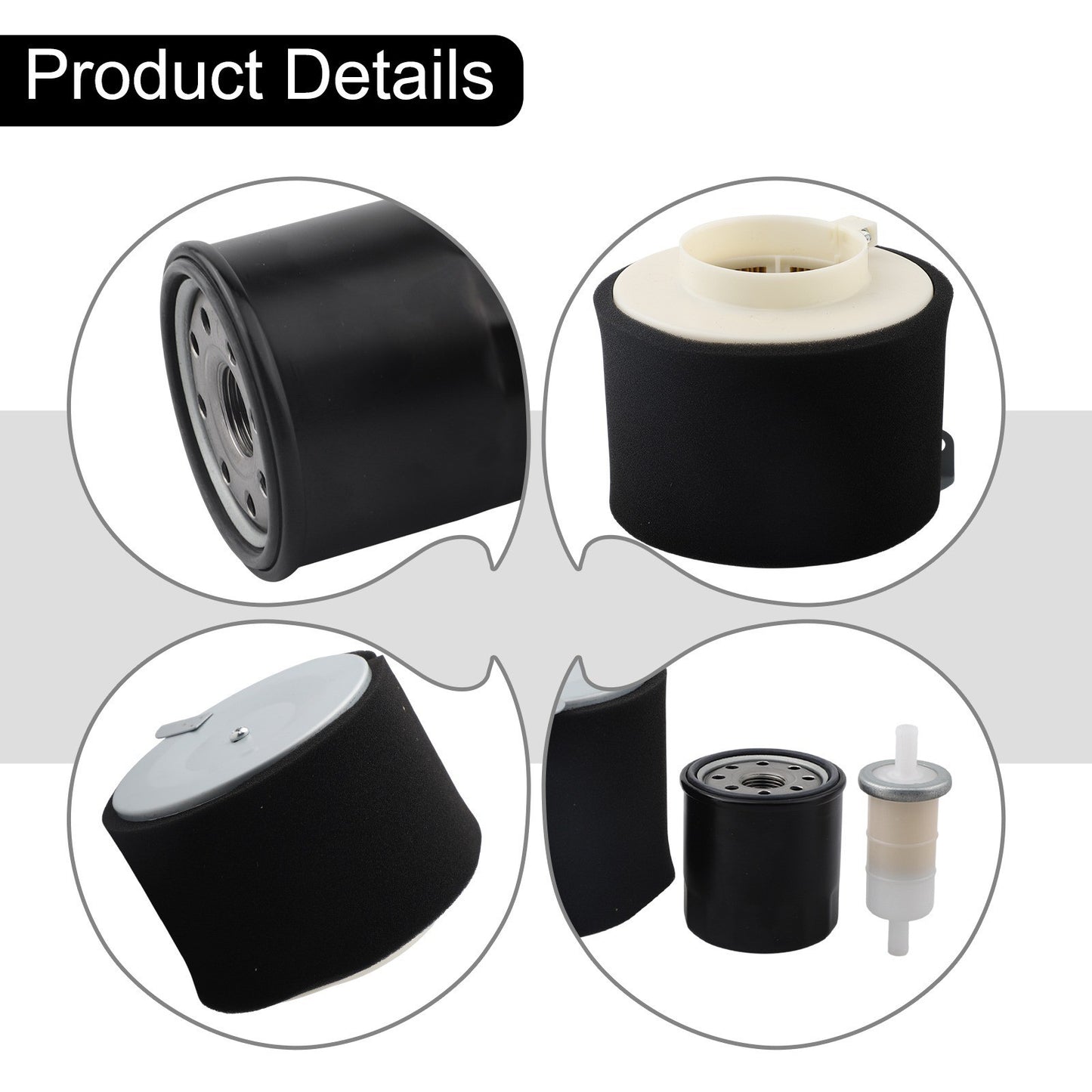 Comprehensive Tune Up Kit with Air Fuel Oil Filters for KAWASAKI Mule Models