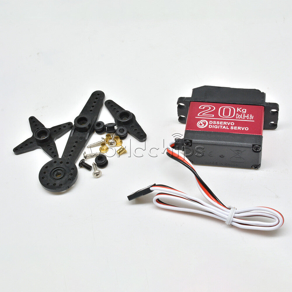 20kg Metal Steering Gear Digital RC Servo Motor 180 Degree High Torque