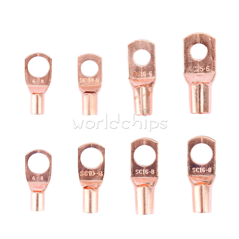 60pcs Wire Terminal Connector SC Ring Terminal Block + 80pcs Heat Shrink Tube