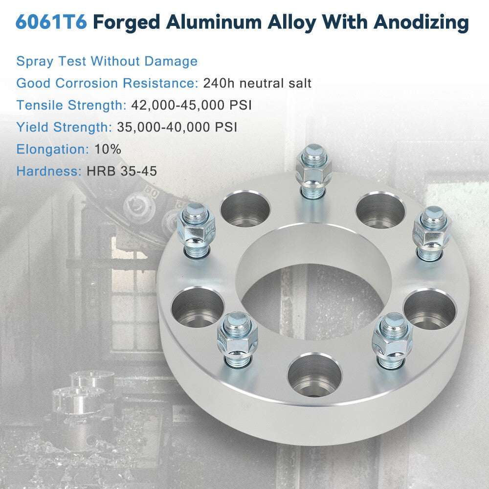 2Pcs 1.5" 5x135 to 5x5.5 Wheel Adapters 14x2 For Ford F-150 5x135 to Ram 5x139.7