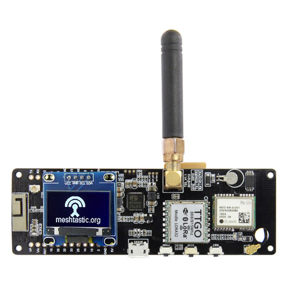 Meshtastic T-Beam V1.1 WiFi BLE Lora ESP32 GPS 18650 Battery Holder With OLED