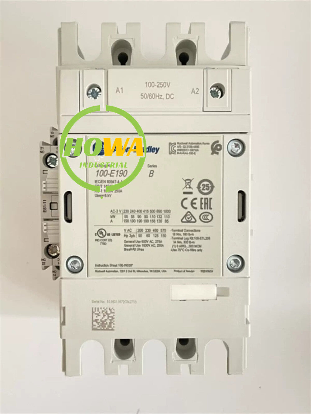 1/piece  AC Contactor 100-E190 100-E190KD11 100-250V (