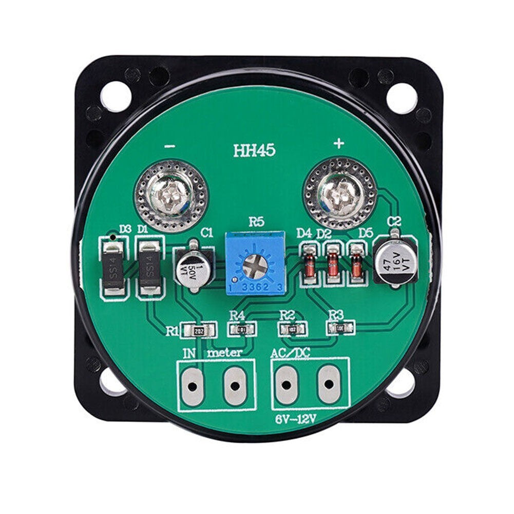 45mm LED Backlit VU Meter Accurate Volume Measurement Tool for DIY Mixer Setup