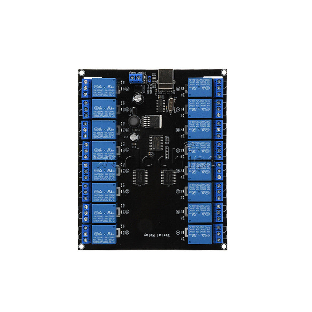 DC 7V~38V 10A/250V 16-channel Serial Relay Module USB Power Supply for Lights