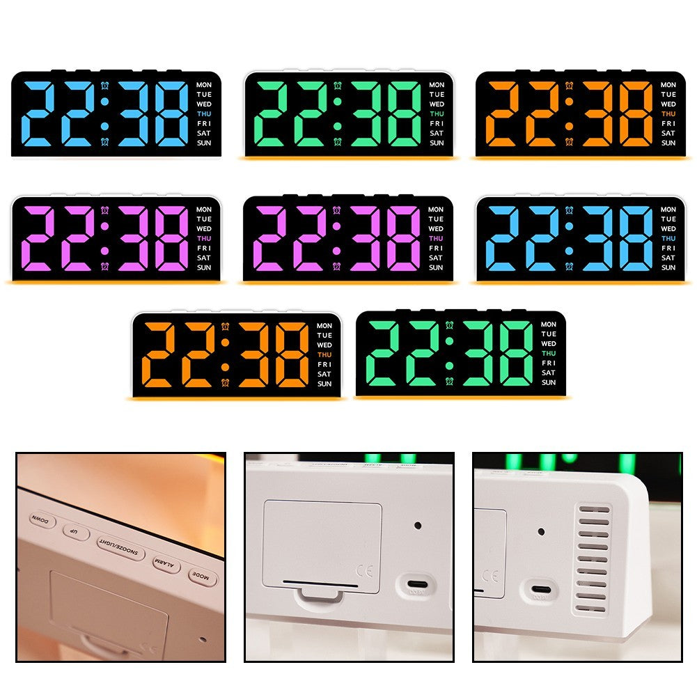 Digital Clock Snooze Clock Adjustable Brightness Levels Bedroom Or Office Use