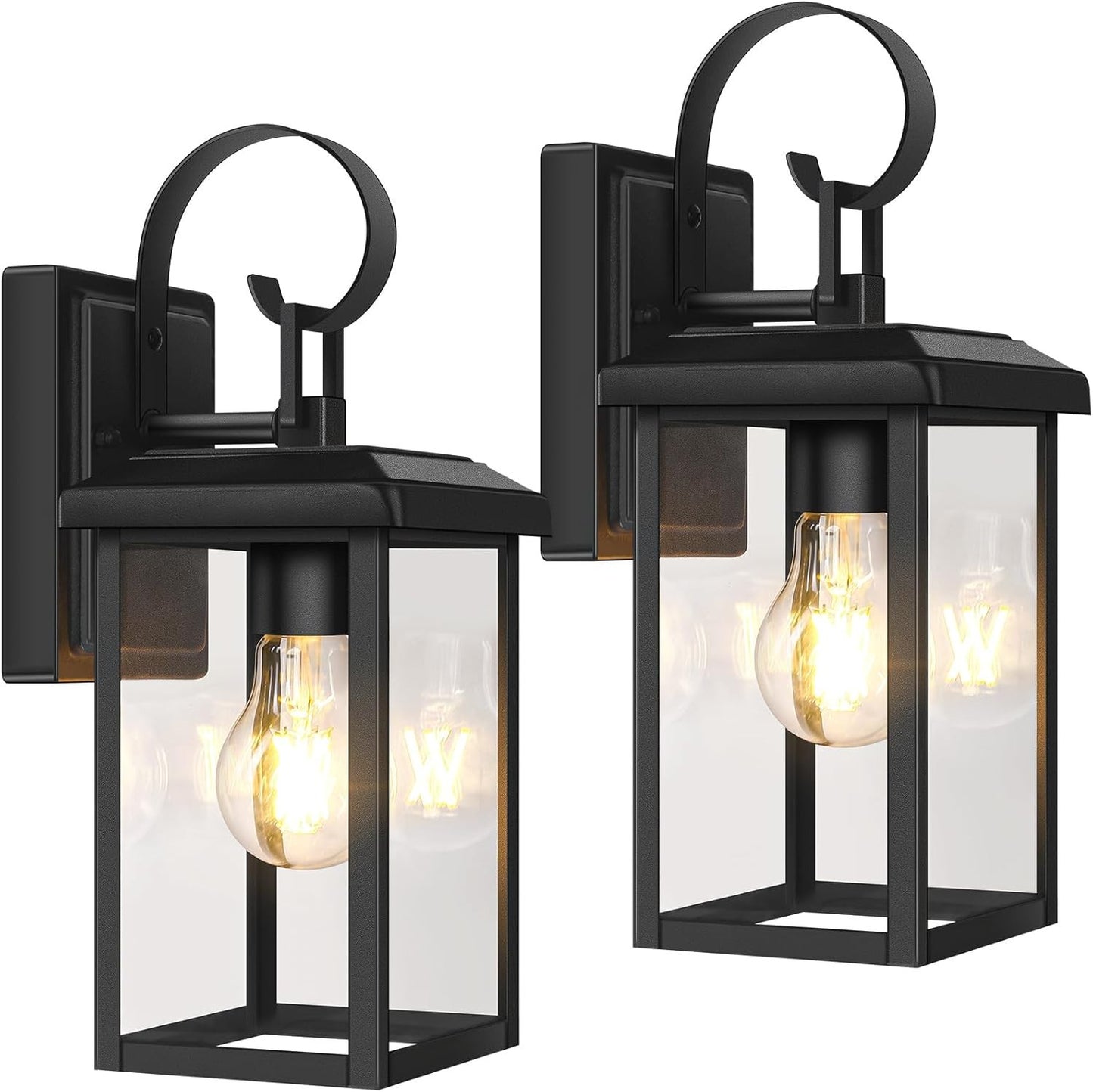 Outdoor Wall Light Fixtures, 2-Pack, Waterproof,Modern Sconce for Porch & Garage