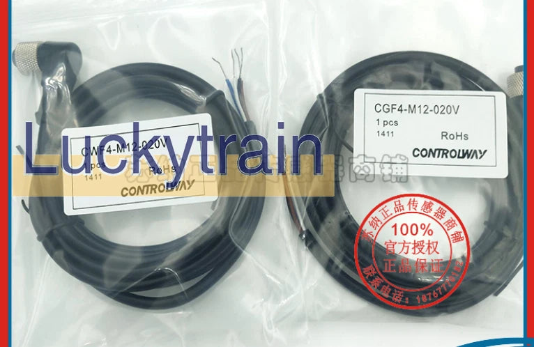 1PC  FOR proximity switch CONTROLWAY Plug cable CWF4-M12-020V