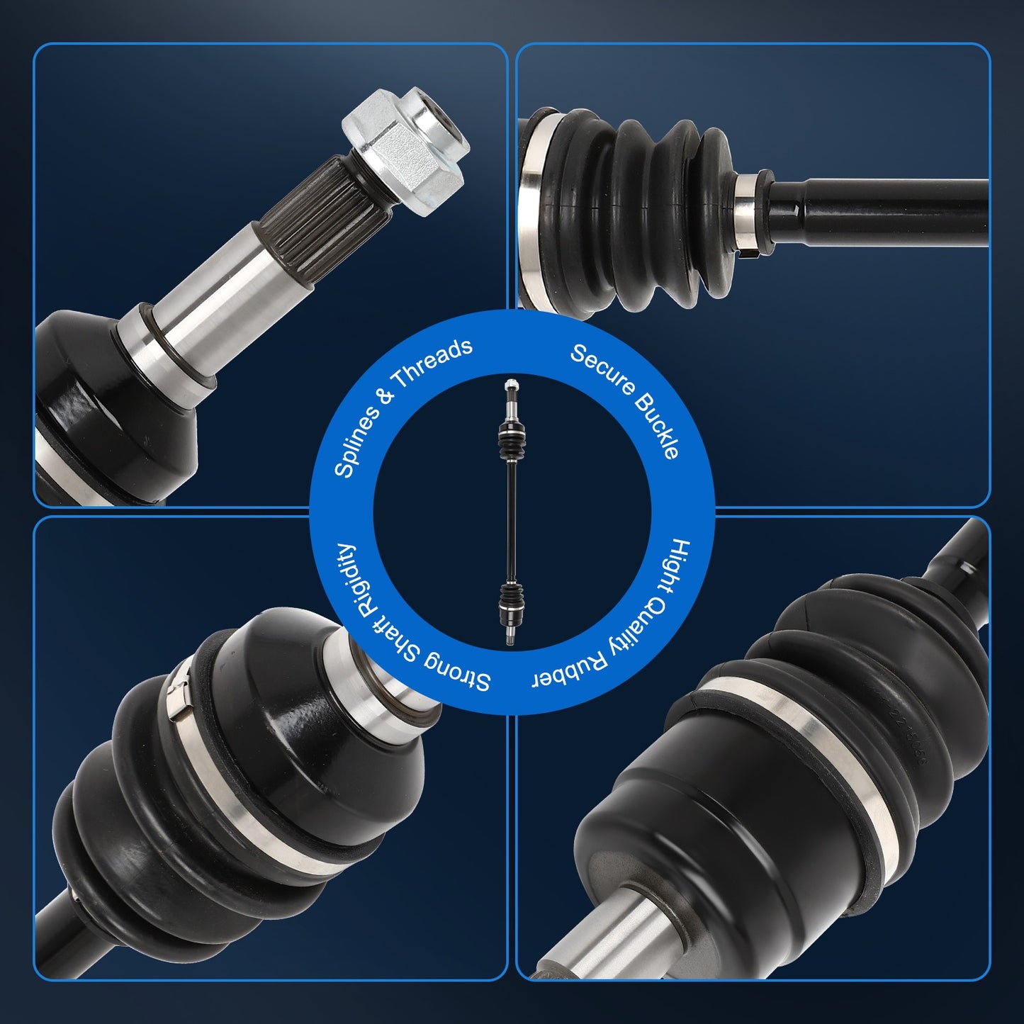 For Yamaha YXZ1000R 2016-2022 2x Front Left & Right Complete CV Joint Axles