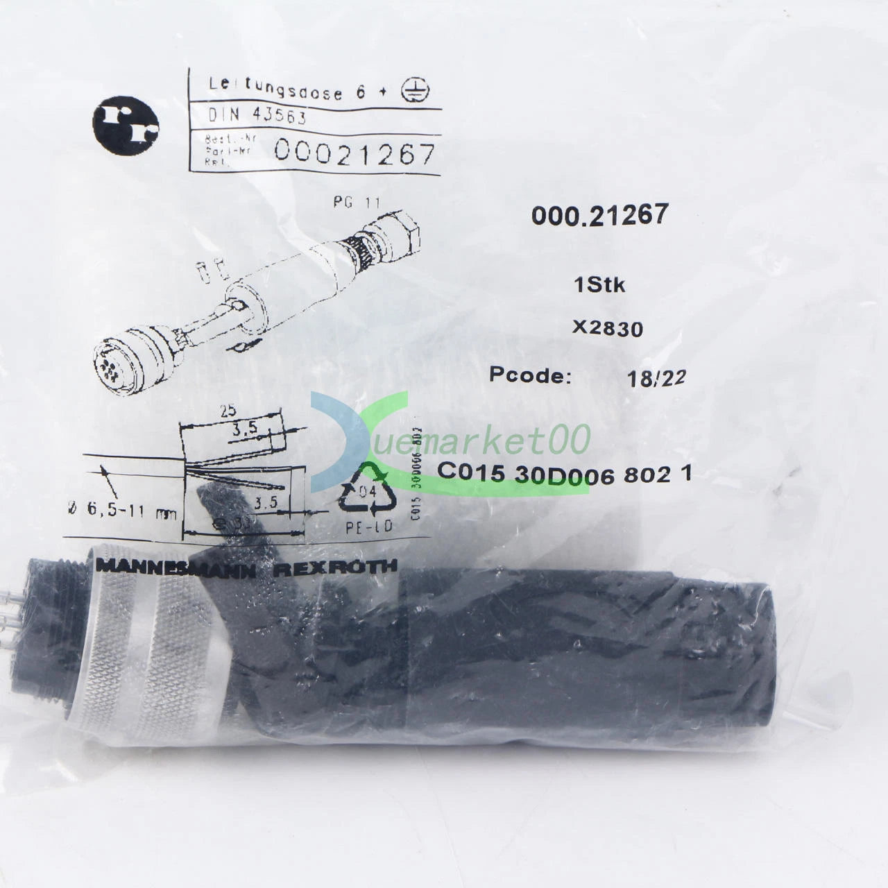 REXROTH R900021267  CONNECTOR PLUG-IN CONNECTOR 7P Z31 BF6-3PG11KSPEZ #C #P