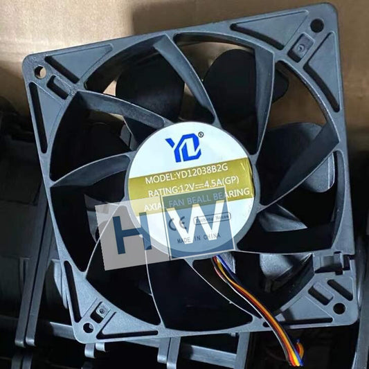1PC YD YD12038B2G 12V 4.5A 120*38mm 12CM Heat Dissipation Fan 4-wire