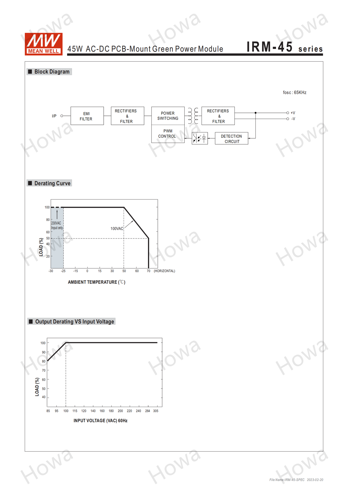 Mean Well IRM-45-ST switching power supply 5V12V24V48 terminal type 45W module
