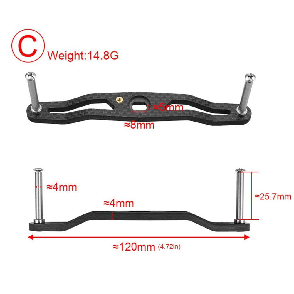 Versatile Carbon Fiber Fishing Reel Handle for Various Fishing Techniques