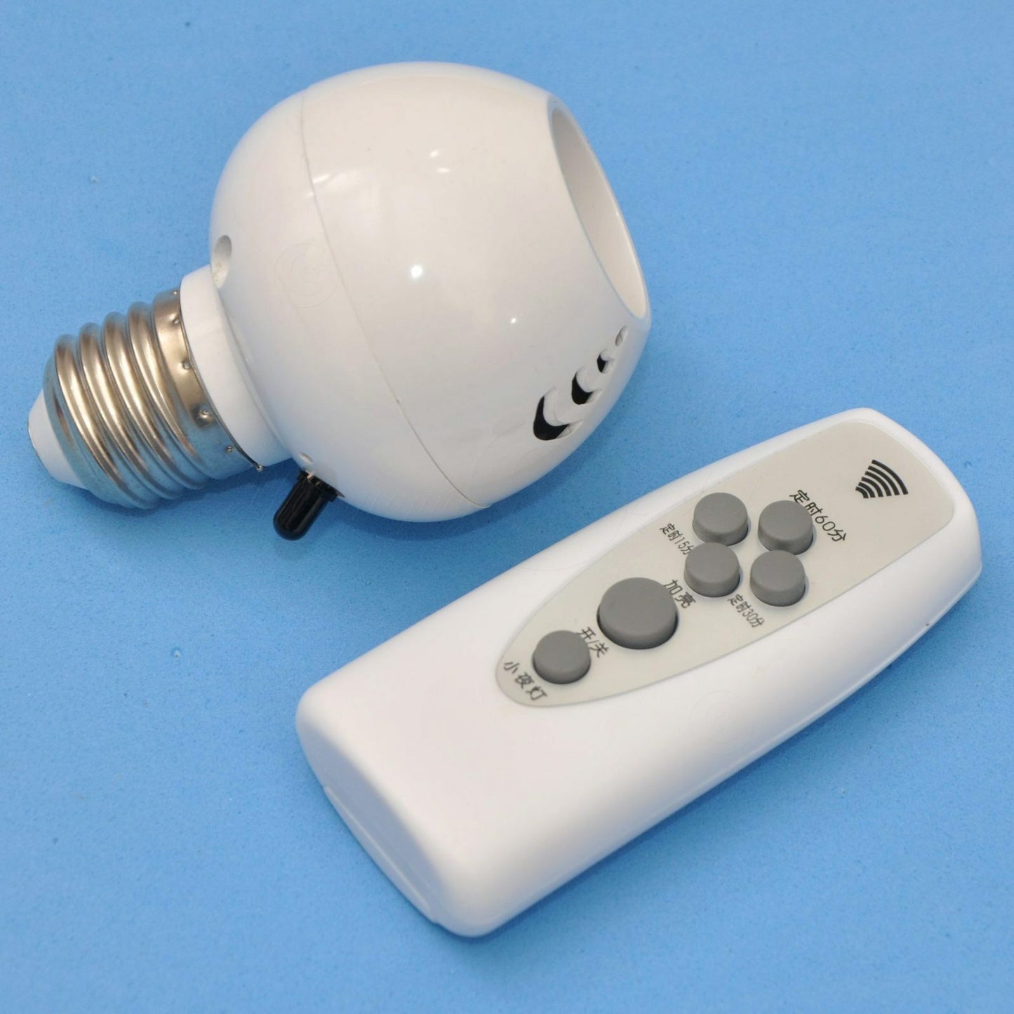 Wireless IR Remote Control E27 LED Bulb Holder Timer Dimmable Night Light Base