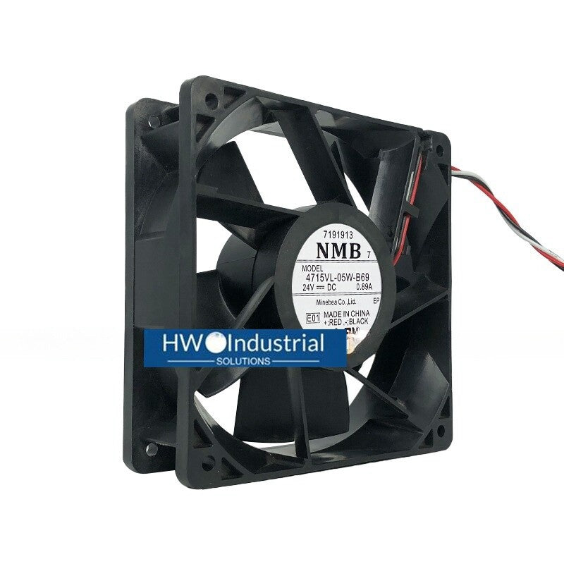 NMB 3-wire 4715VL-05W-B69 24V 0.89A 12038 12CM Inverter Cooling Fan