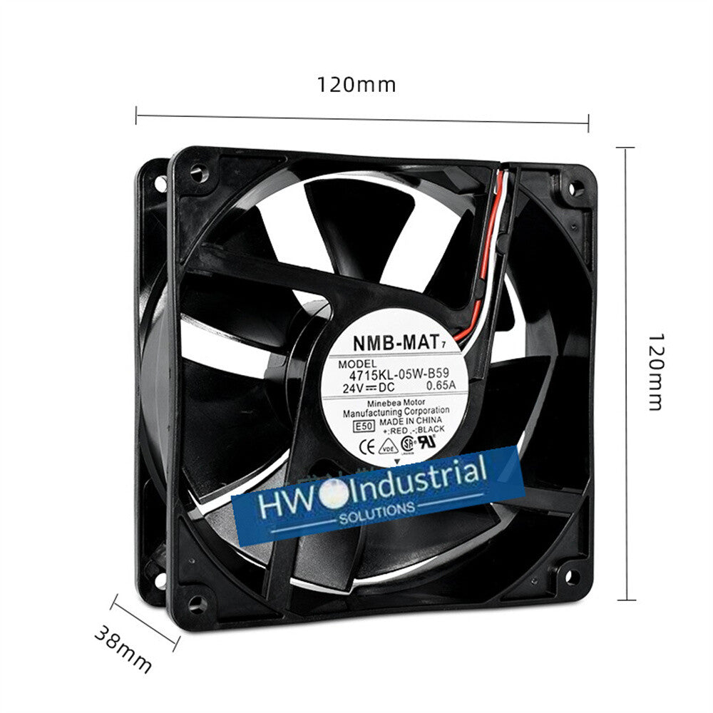 1/piece NMB 4715KL-05W-B59 12038 24V 0.65A 12CM Inverter Cooling Fan