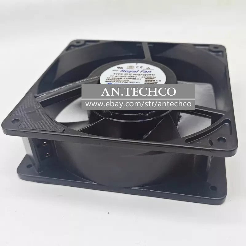 ROYAL FAN TYPE R127C(C01) AC200-230V 15-22W 12CM High Temperature Cooling Fan