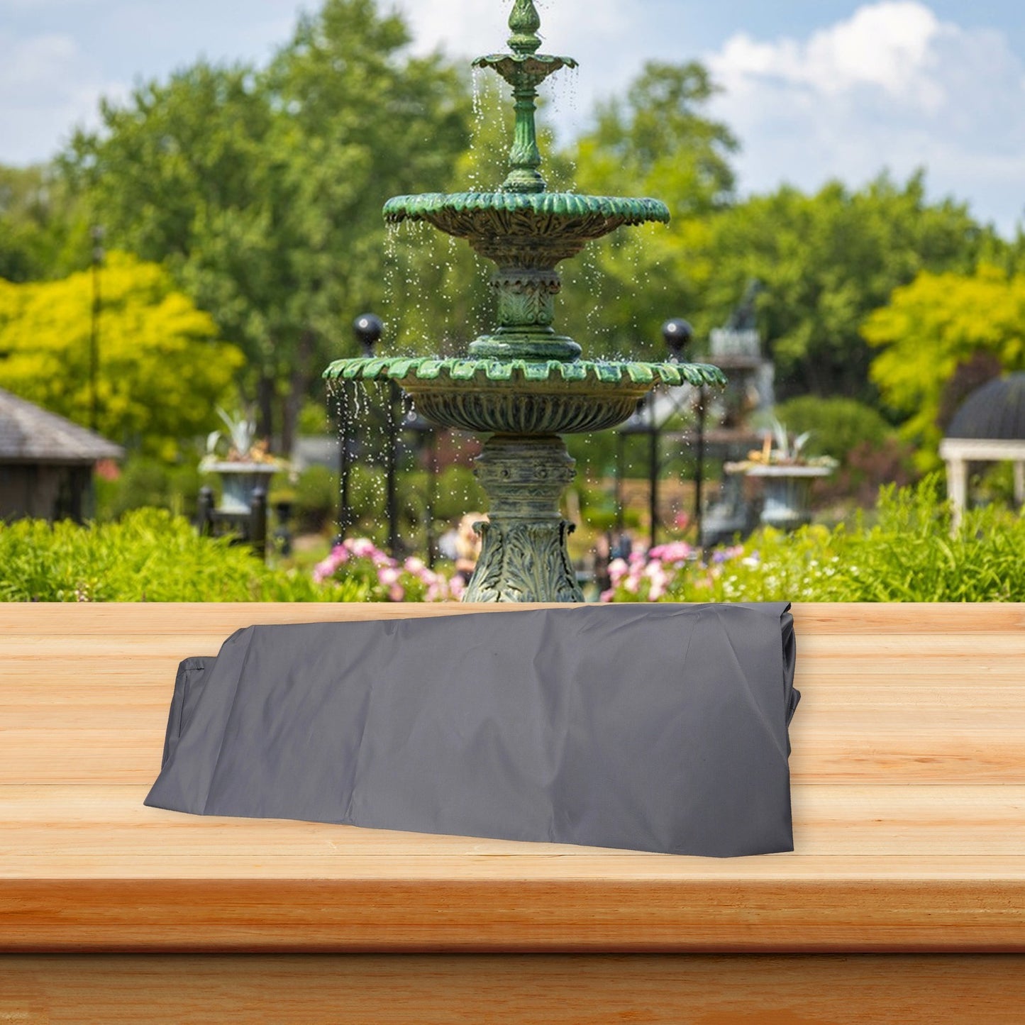 Outdoor Fountain Cover Waterproof Dustproof Protection for Garden Use D36xH42