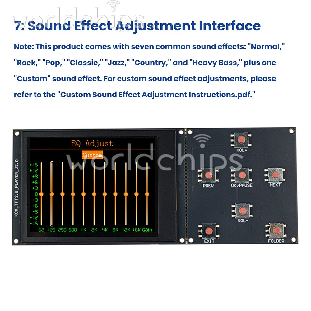 TFT Color Screen 2.8 inch Lossless Audio Decoder Digital Audio Playback Module