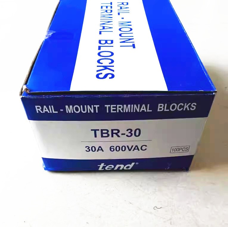 100pcs TEND Terminal Blocks Rail-mount Terminal Block TBR-30 30A 600VAC