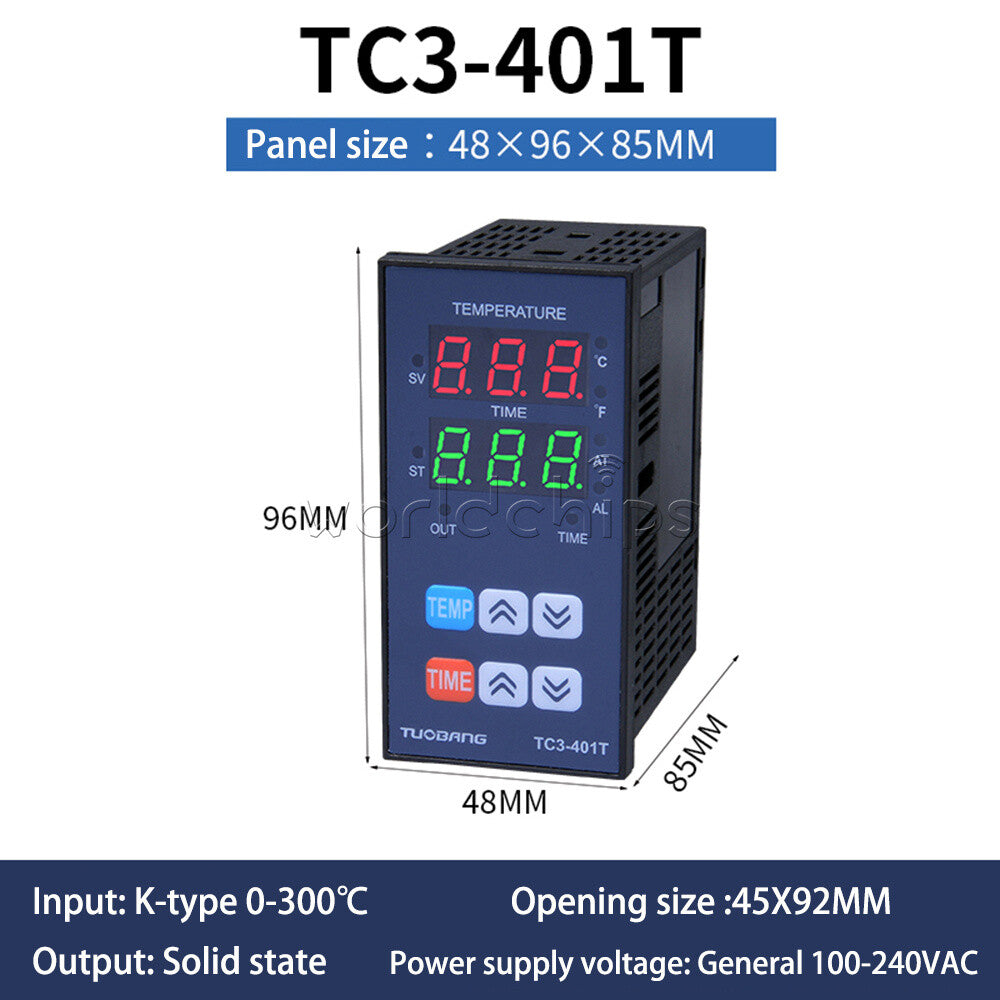 TC3-401/501/701 Digital Temperature Controller Multi-functional Temperature Time