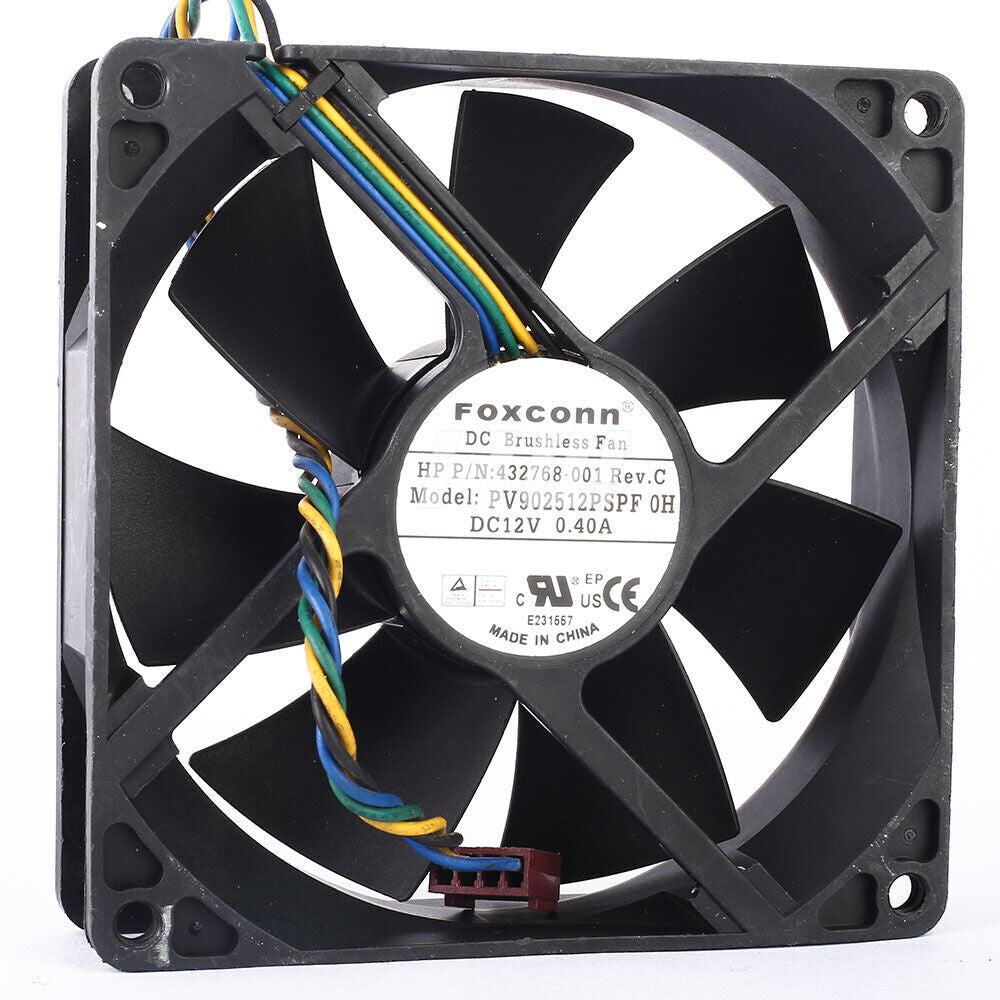 FOXCONN PV902512PSPF 0H 9025 12V 0.40A 4-pin fan server inverter cooling fan
