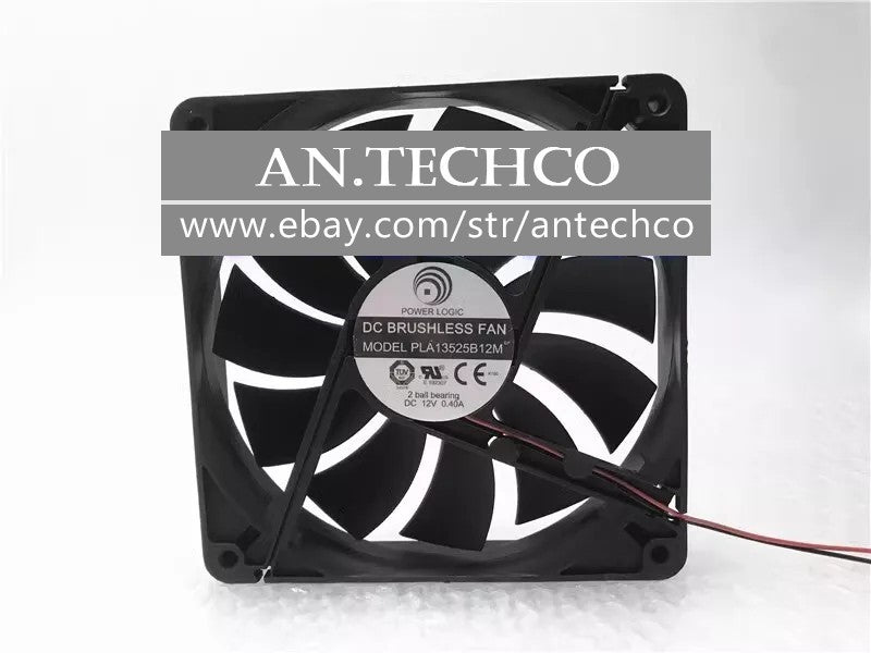 For POWER LOGIC PLA13525B12M 13525 DC12V 0.40A 2-wire Inverter Cooling Fan