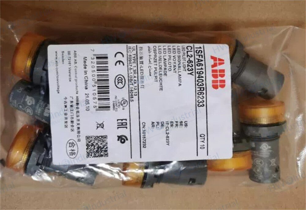 10/Pieces CL2-623Y AC230V ABB Indicator Light LED Yellow Button Light